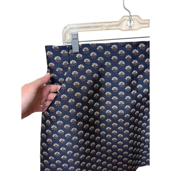 & Other Stories Navy Jacquard Aline Mini Skirt Pockets - 12 - Picture 4 of 7